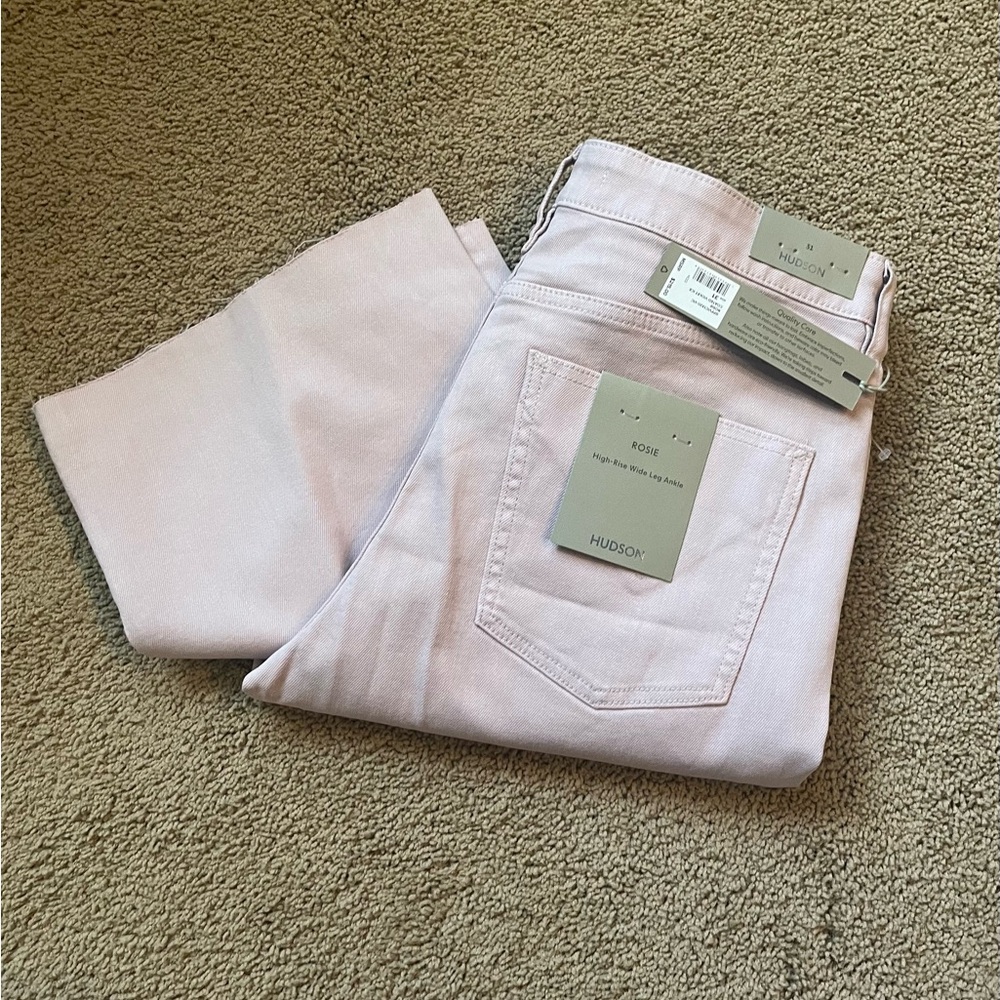 Brand New! Hudson Rosie High Rise Wide Leg Coated Violet - Picture 3 of 3